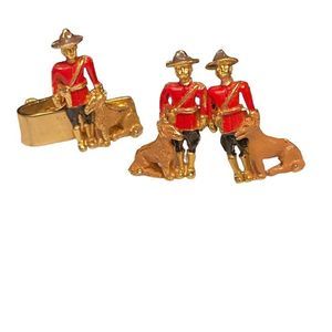 Sarah Coventry Soldier Cuff Links and Tie Clip